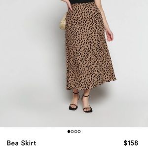 Reformation midi skirt cheetah